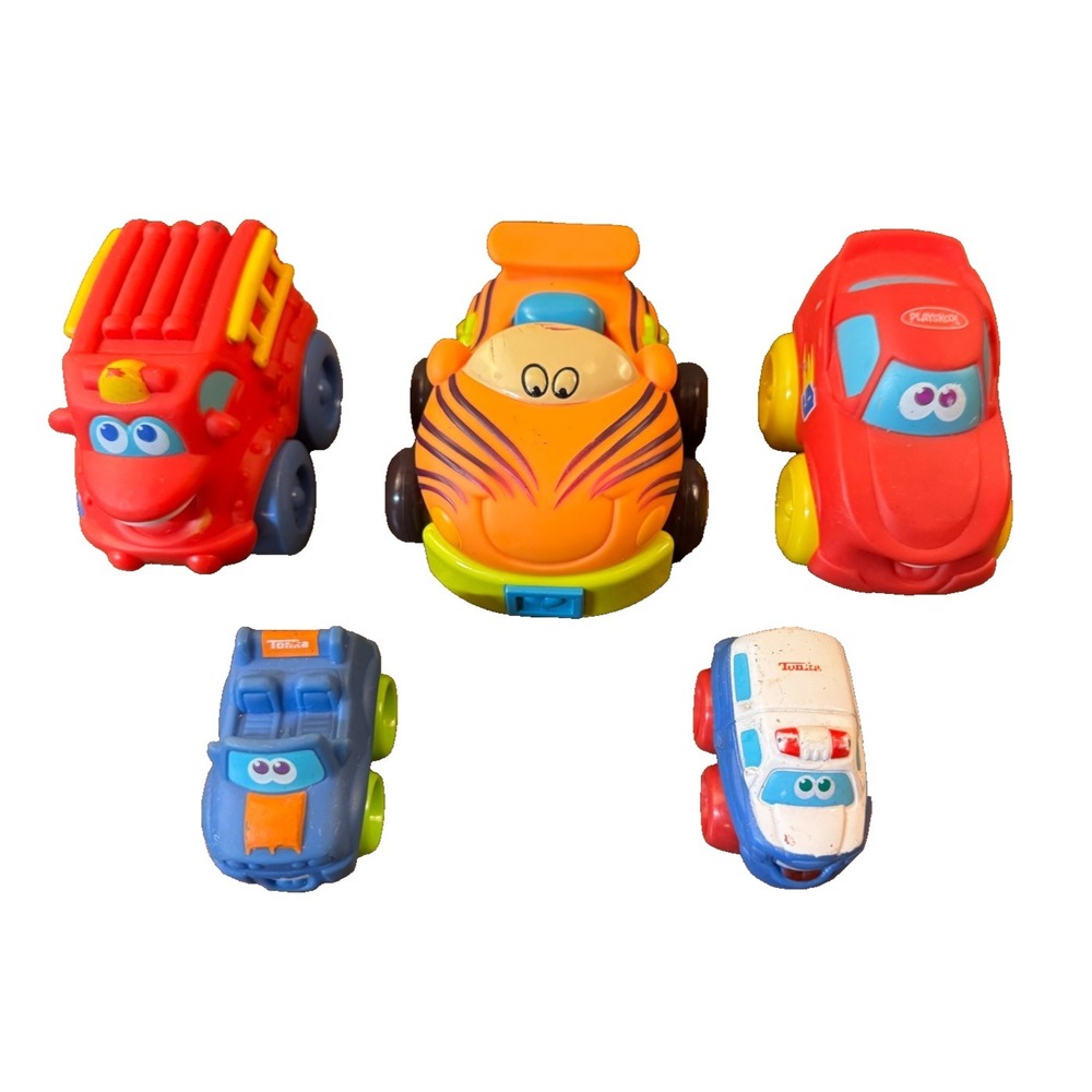 Tonka Playskool Battat Toddler Toy Lot Chunky Cars Trucks Vehicles Race Friction